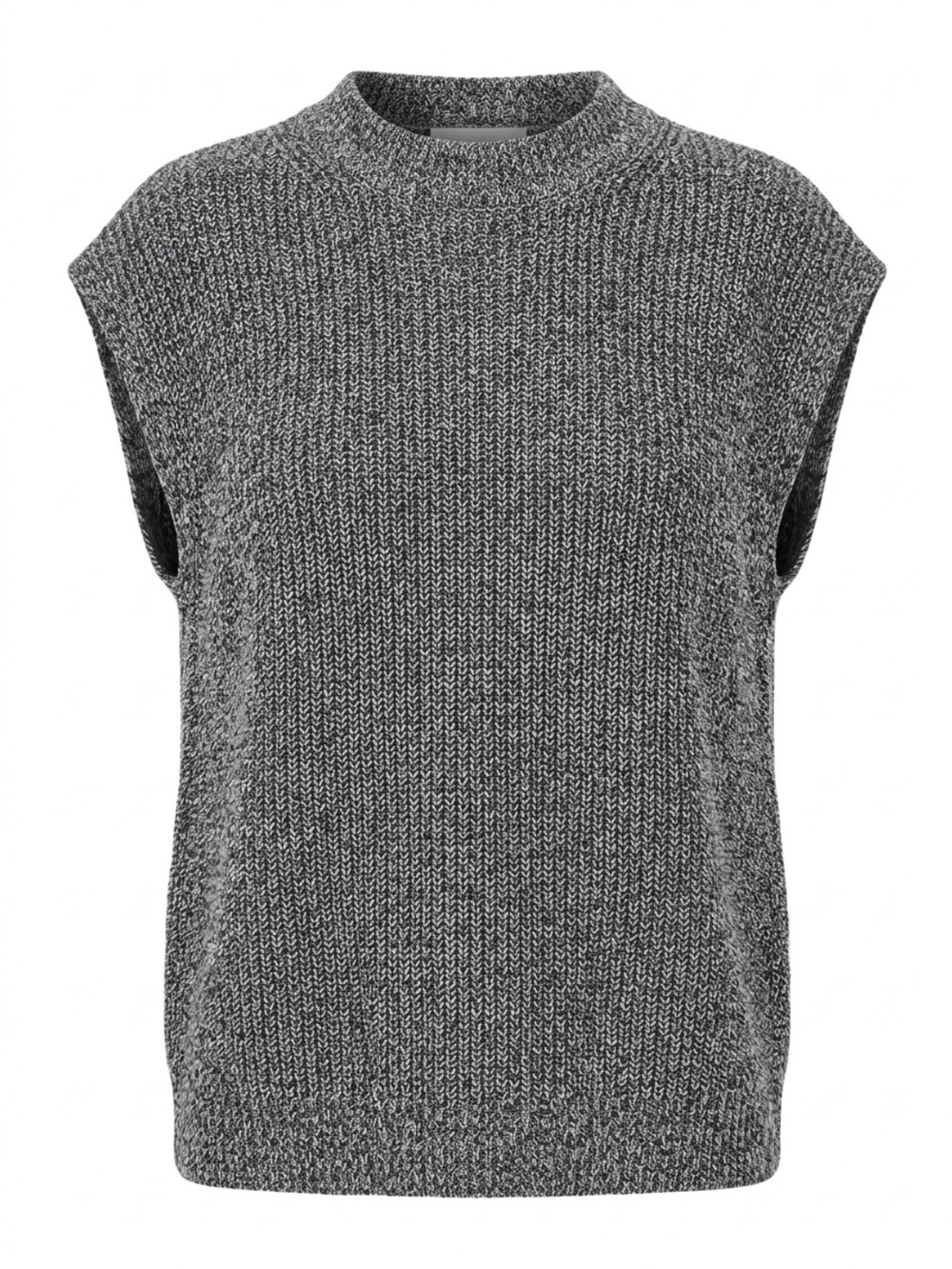 Massimo Dutti cropped sweater  mock turtleneck Heathered Gray